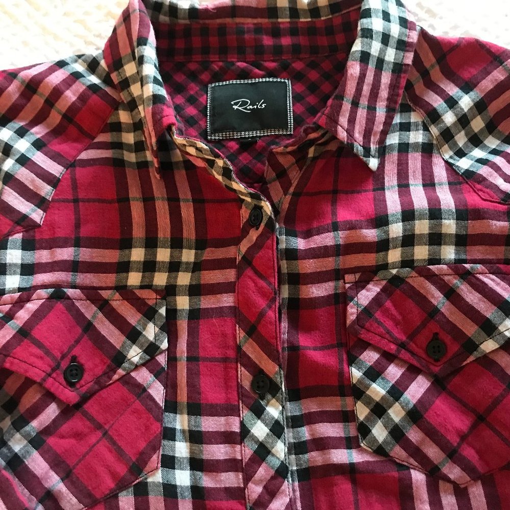 Rails red plaid shirt